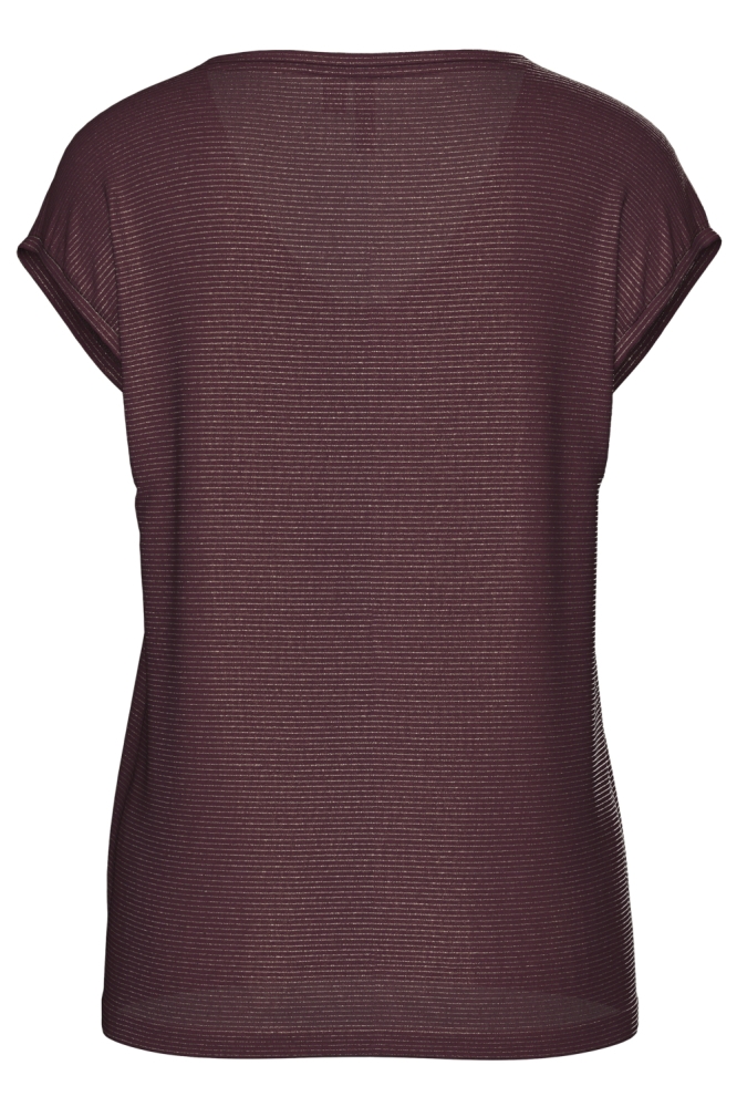PCBILLO TEE LUREX STRIPES JRS NOOS 17078572 TAWNY PORT/LUREX GOLD